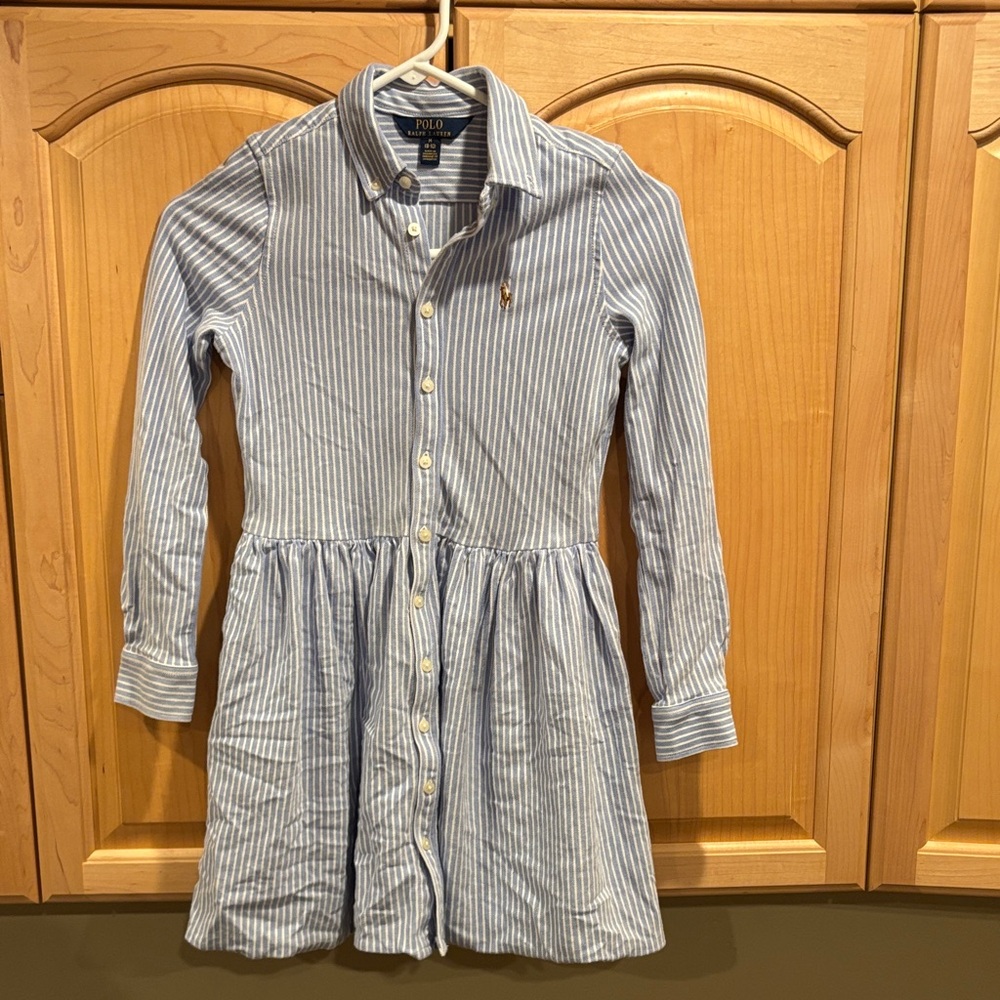 Polo by Ralph Lauren Blue and White Striped Shirt